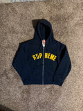 Navy Supreme Zip Up Hoodie