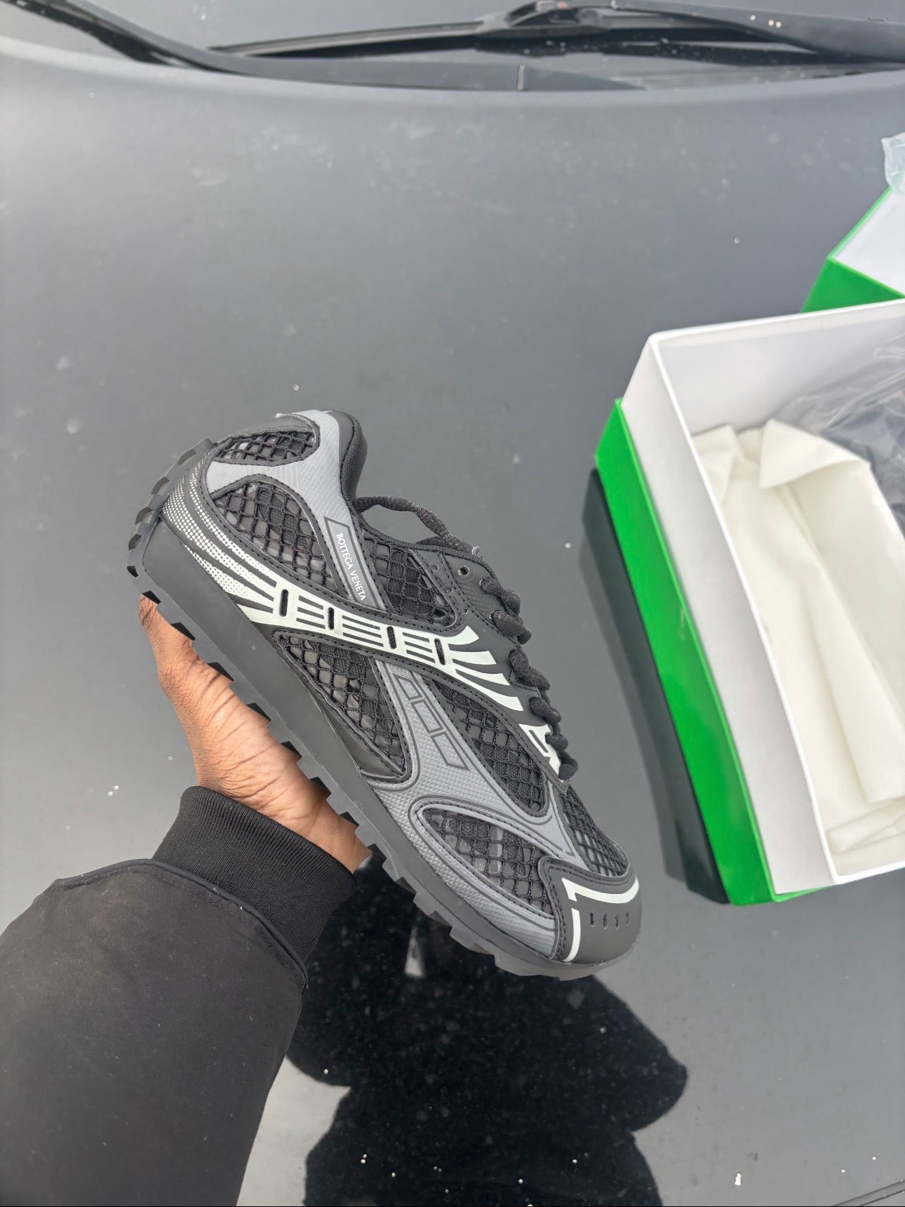 Bottega Veneta Orbit Sneaker Black/Grey